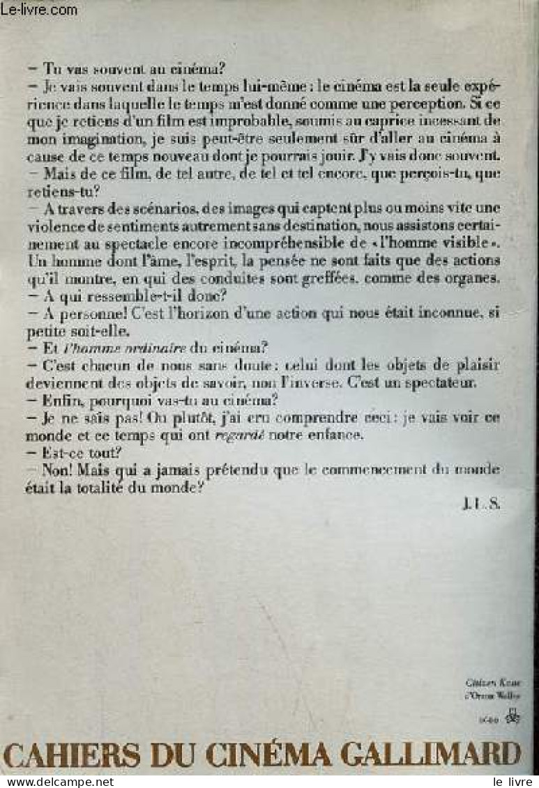 L'homme Ordinaire Du Cinéma - Collection Cahiers Du Cinéma. - Schefer Jean Louis - 1980 - Cinéma / TV