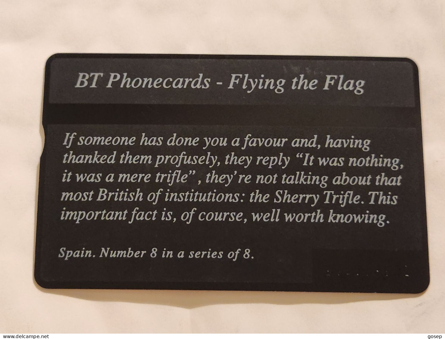 United Kingdom-(BTC154)Flying The Flag 8-(SPAIN)(1040)(50units)(506H89545)price Cataloge3.00£ Used+1card Prepiad Free - BT Edición Conmemorativa
