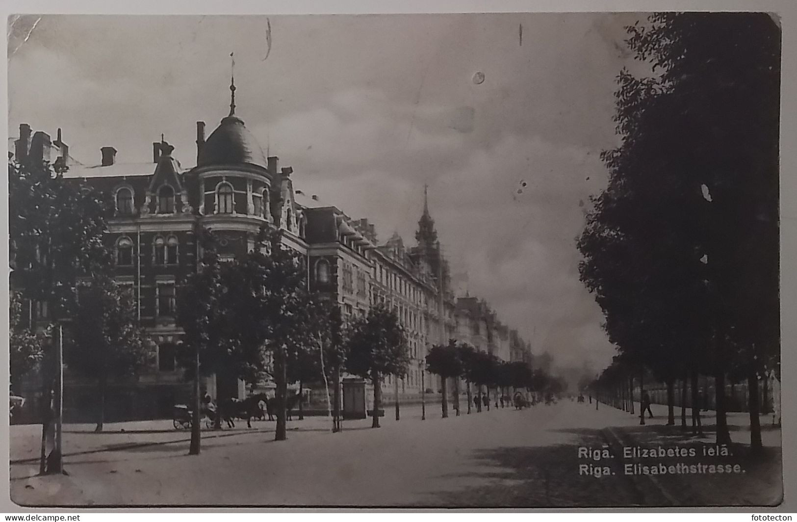 Latvija Latvia - Riga - Elizabetes Ielā, Elisabethstrasse - Real Photo - Latvia