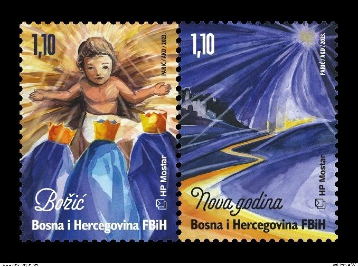 Bosnia And Herzegovina (Croatian) 2023 Mih. 643/44 Christmas And New Year MNH ** - Bosnie-Herzegovine