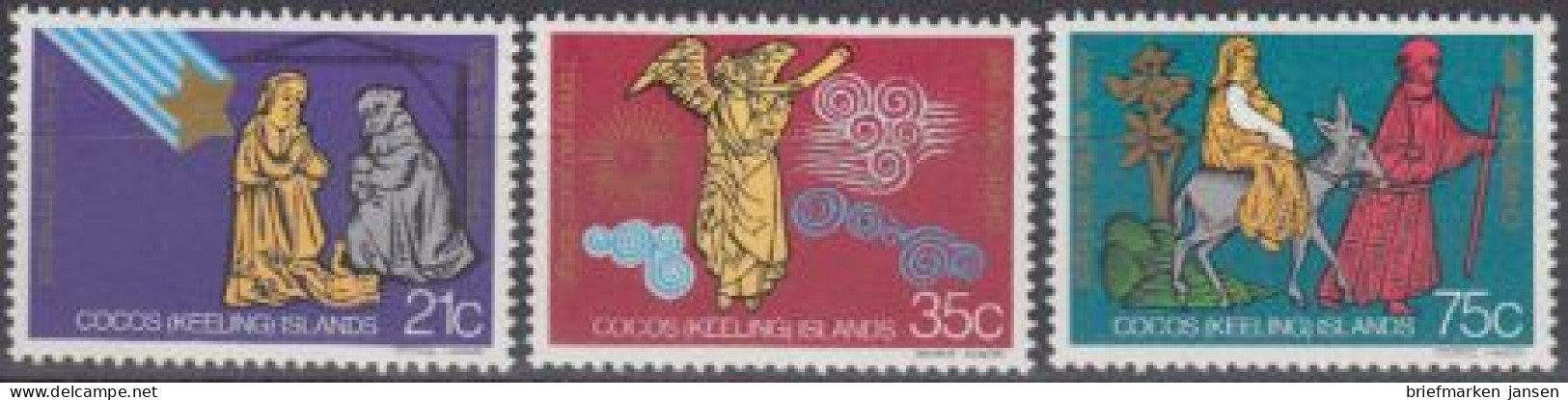 Kokos-Inseln Mi.Nr. 104-06 Weihnachten 1982 (3 Werte) - Cocos (Keeling) Islands