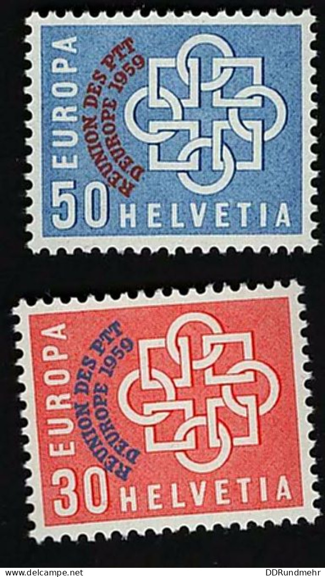 1959 Europa  Michel CH 680 - 681 Stamp Number CH 375 - 376 Yvert Et Tellier CH 631 - 632 Xx MNH - Neufs