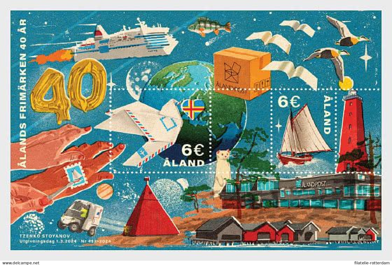 Aland - Postfris / MNH - Sheet 40 Years Postage Stamps 2024 - Aland