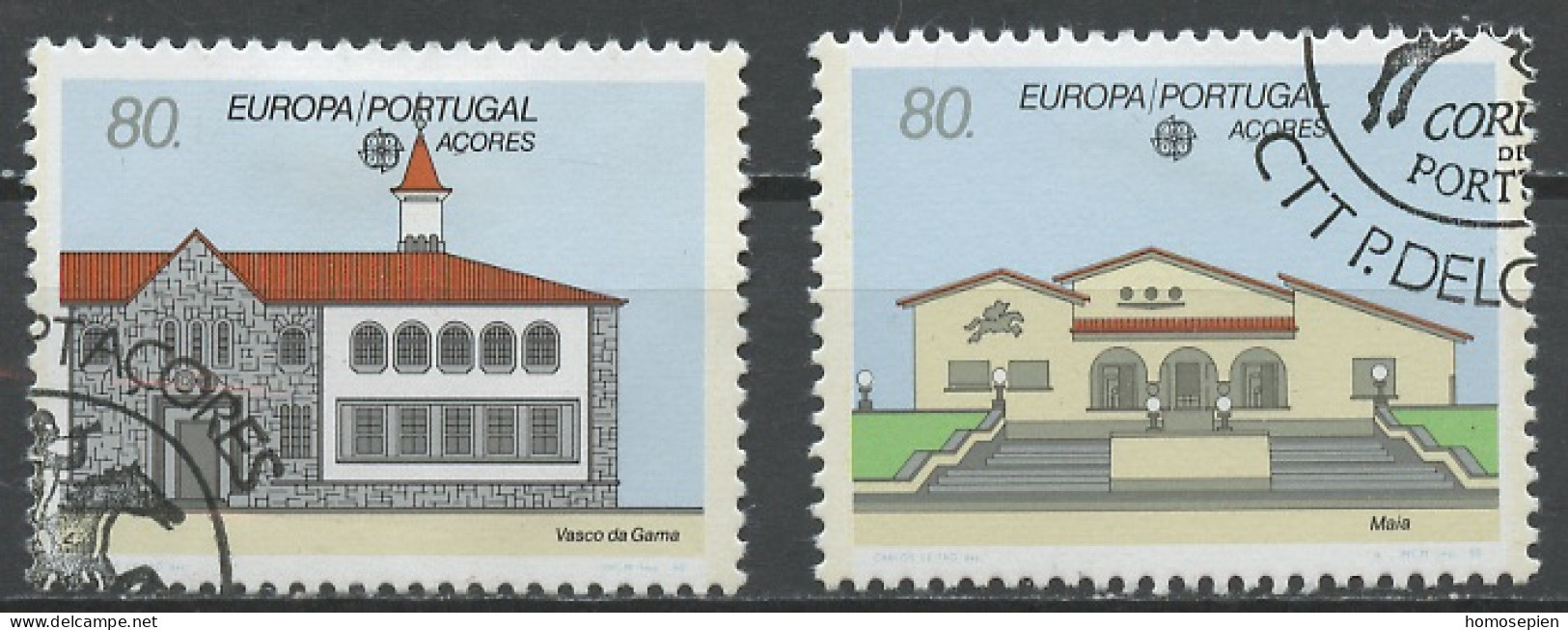 Europa CEPT 1990 Açores - Azores - Azoren - Portugal Y&T N°399 à 400 - Michel N°409 à 410 (o) - 1990