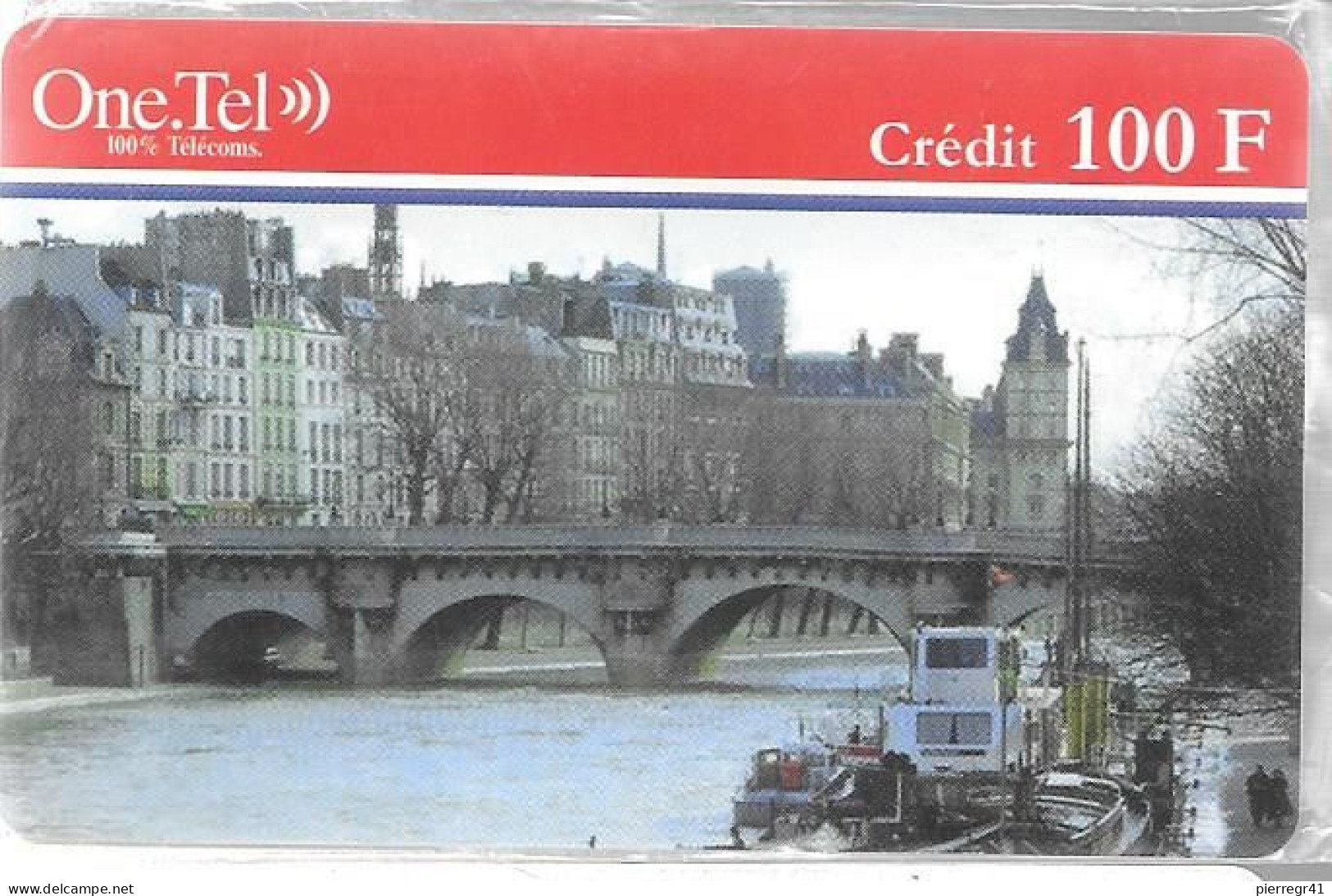 CARTE-PREPAYEE-100F-ONE.TEL-PARIS-PONT NEUF-NSB- TB E- - Andere & Zonder Classificatie