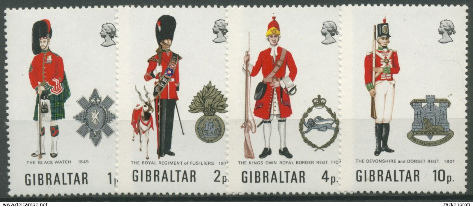 Gibraltar 1971 Militäruniformen 279/82 Postfrisch - Gibraltar