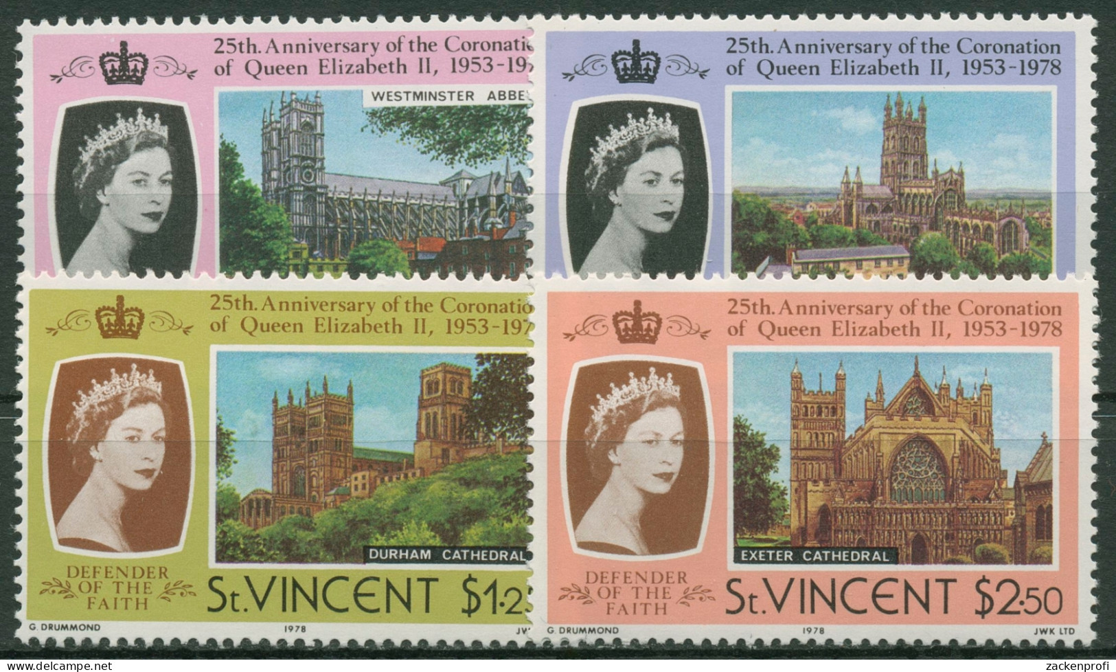 St. Vincent 1978 25 Jahre Krönung Von Königin Elisabeth II. 499/502 Postfrisch - St.Vincent (1979-...)