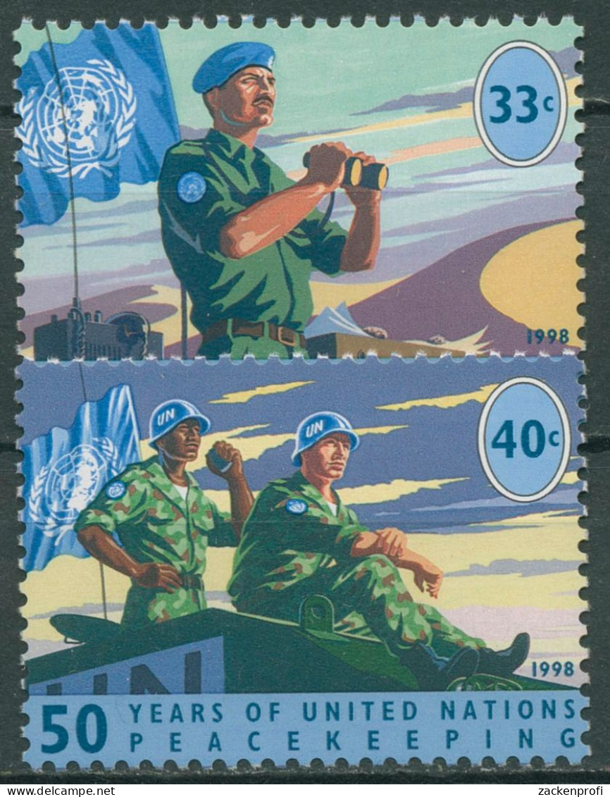 UNO New York 1998 Friedenserhaltende Maßnahmen UN-Soldat 785/86 Postfrisch - Ungebraucht