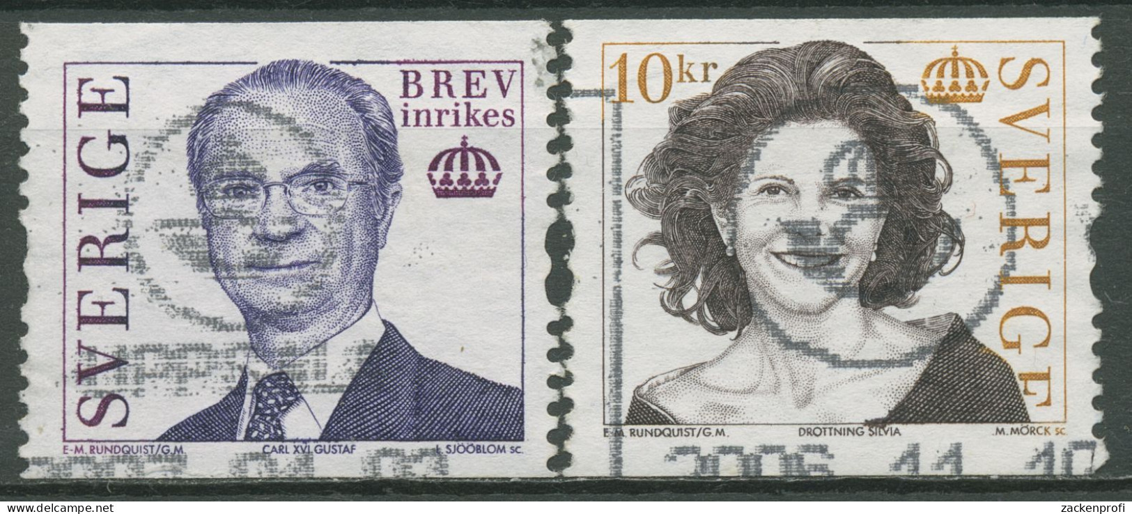 Schweden 2005 König Carl XVI. Gustav & Königin Silvia 2457/58 Gestempelt - Used Stamps