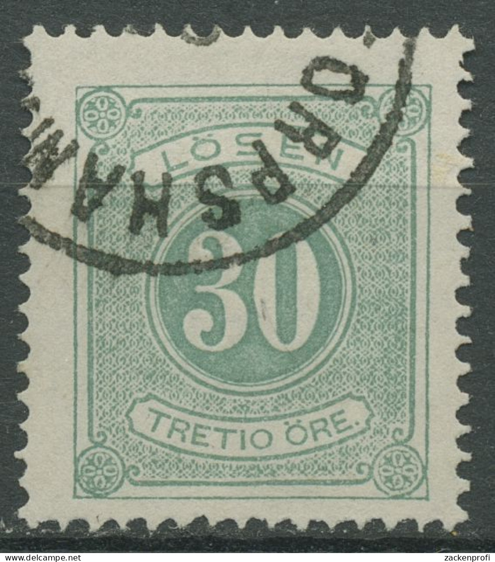 Schweden 1877 Portomarken Ziffernzeichnung Inschrift LÖSEN P 8 A Gestempelt - Impuestos