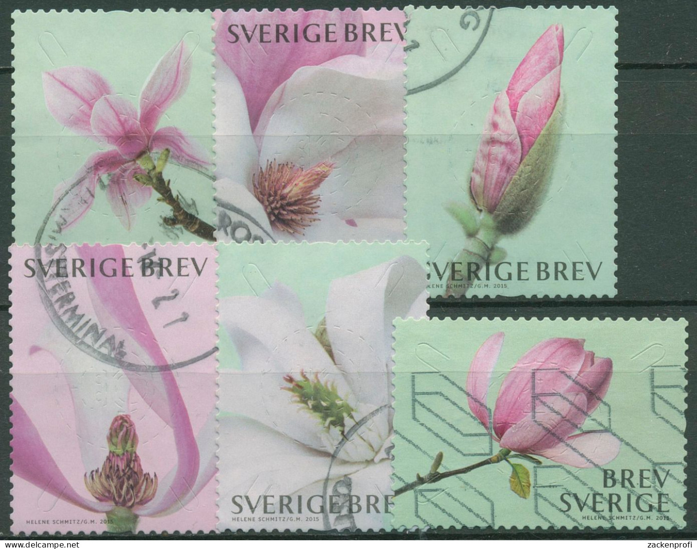 Schweden 2015 Pflanzen Blumen Magnolie 3051/56 Gestempelt - Used Stamps