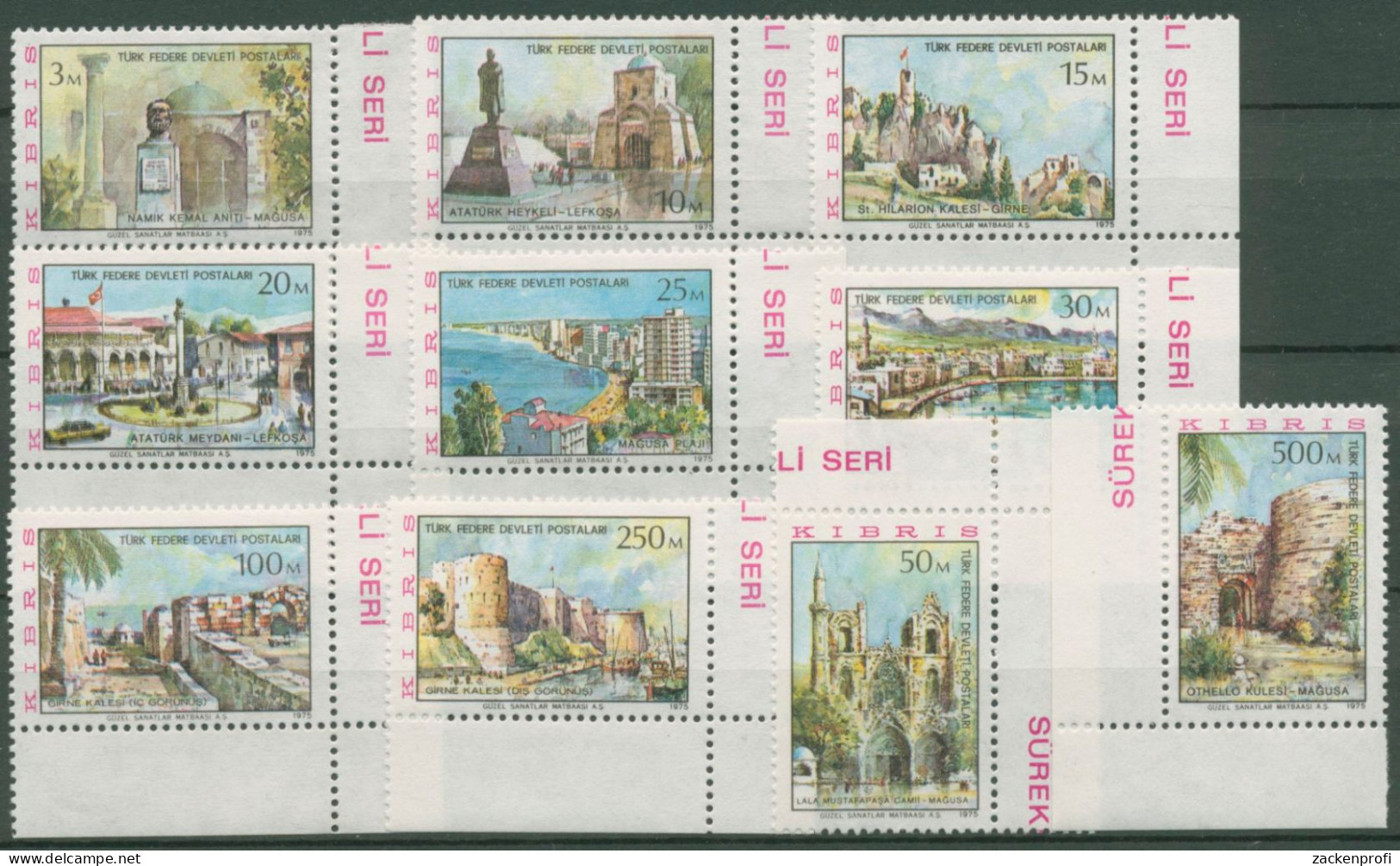 Türkisch-Zypern 1975 Ansichten Des Landes 10/19 Ecken Postfrisch - Unused Stamps