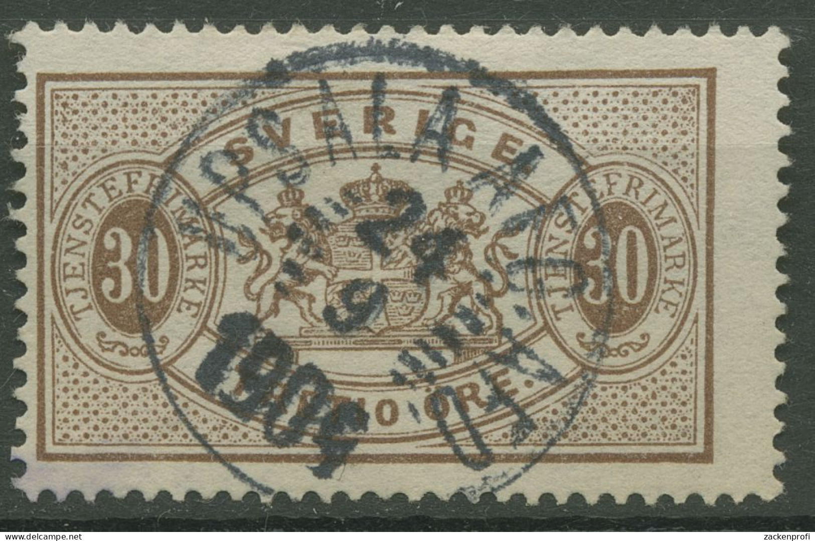 Schweden 1881 Dienstmarken Wappen D 9 B A Gestempelt - Servizio