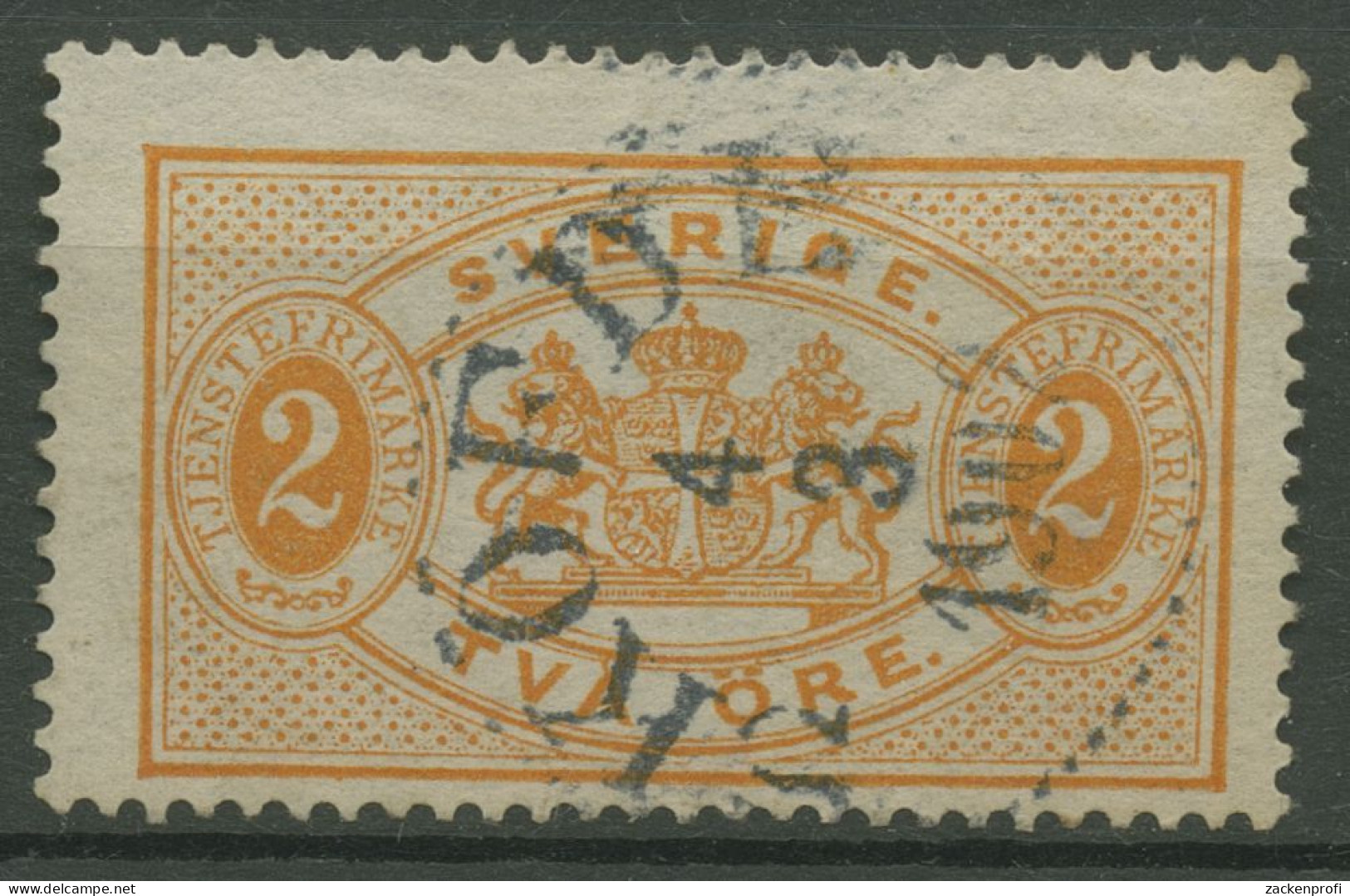 Schweden 1891 Dienstmarken Wappen D 14 Gestempelt - Service