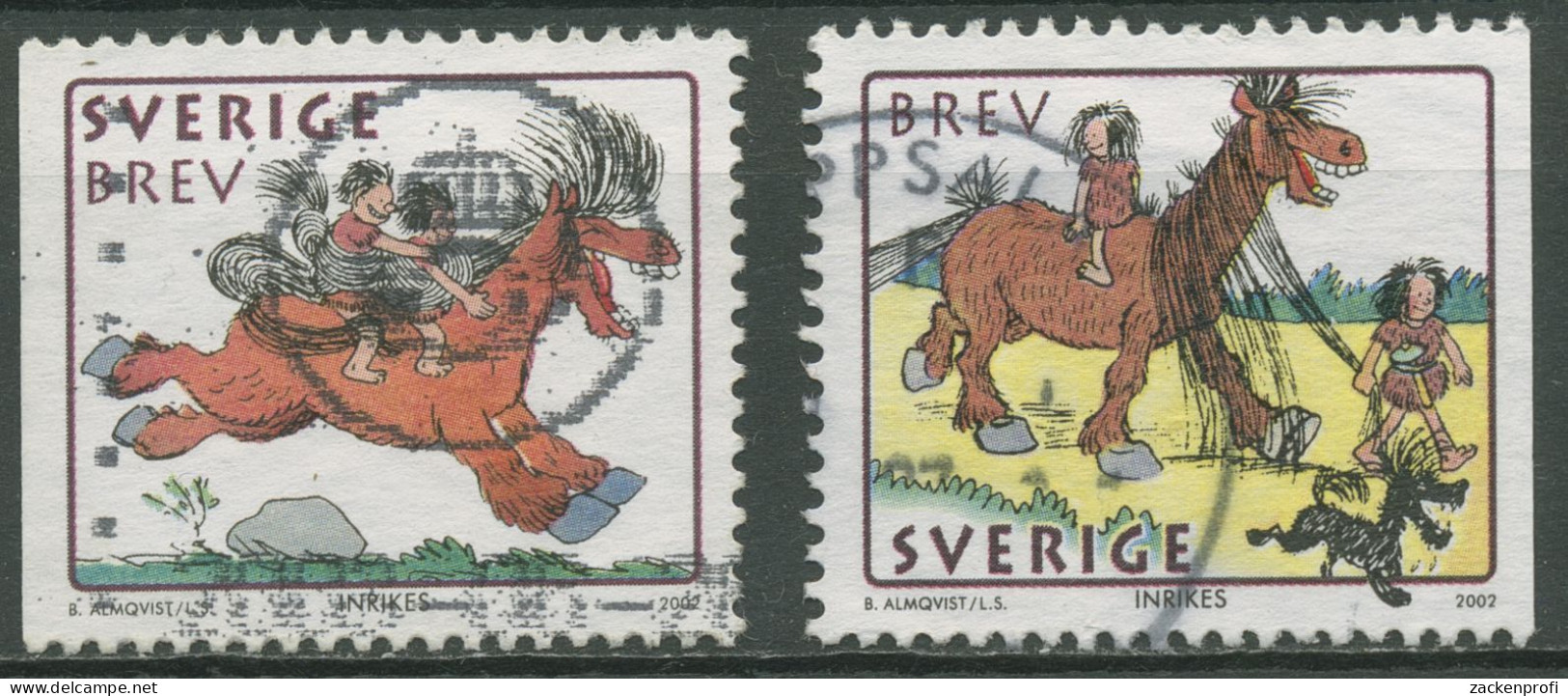 Schweden 2002 Chinesisches Neujahr Jahr Des Pferdes 2266/67 Gestempelt - Oblitérés