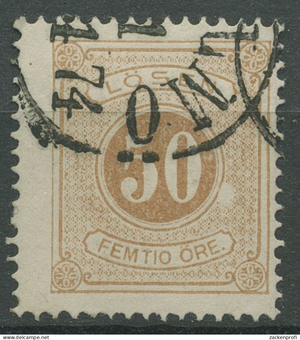 Schweden 1877 Portomarken Ziffernzeichnung Inschrift LÖSEN P 9 A Gestempelt - Impuestos