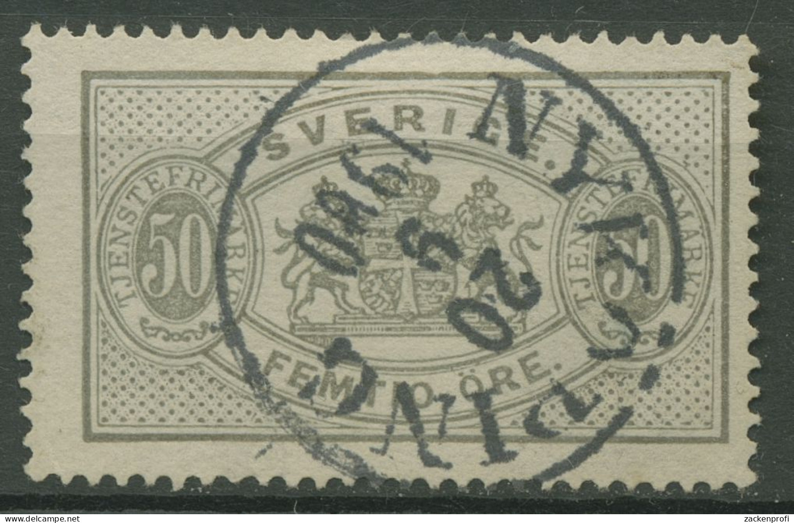 Schweden 1893 Dienstmarken Wappen D 16 Gestempelt - Service