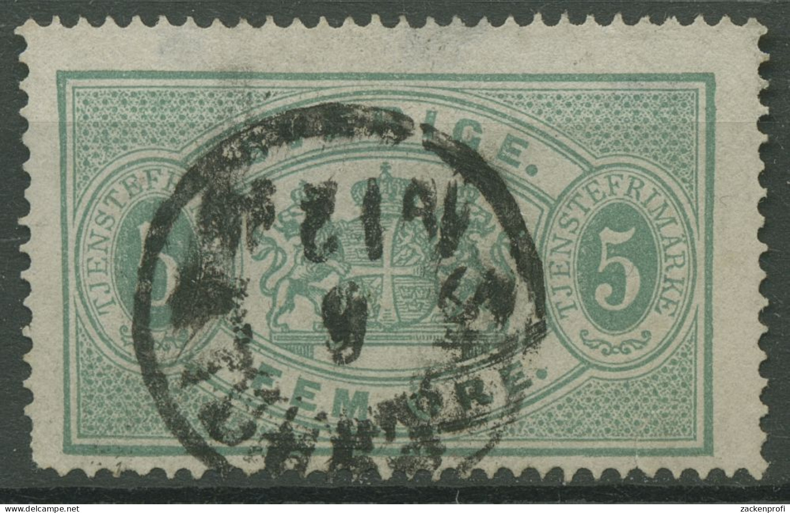 Schweden 1874 Dienstmarken Wappen D 3 A Gestempelt, Kleine Mängel - Service