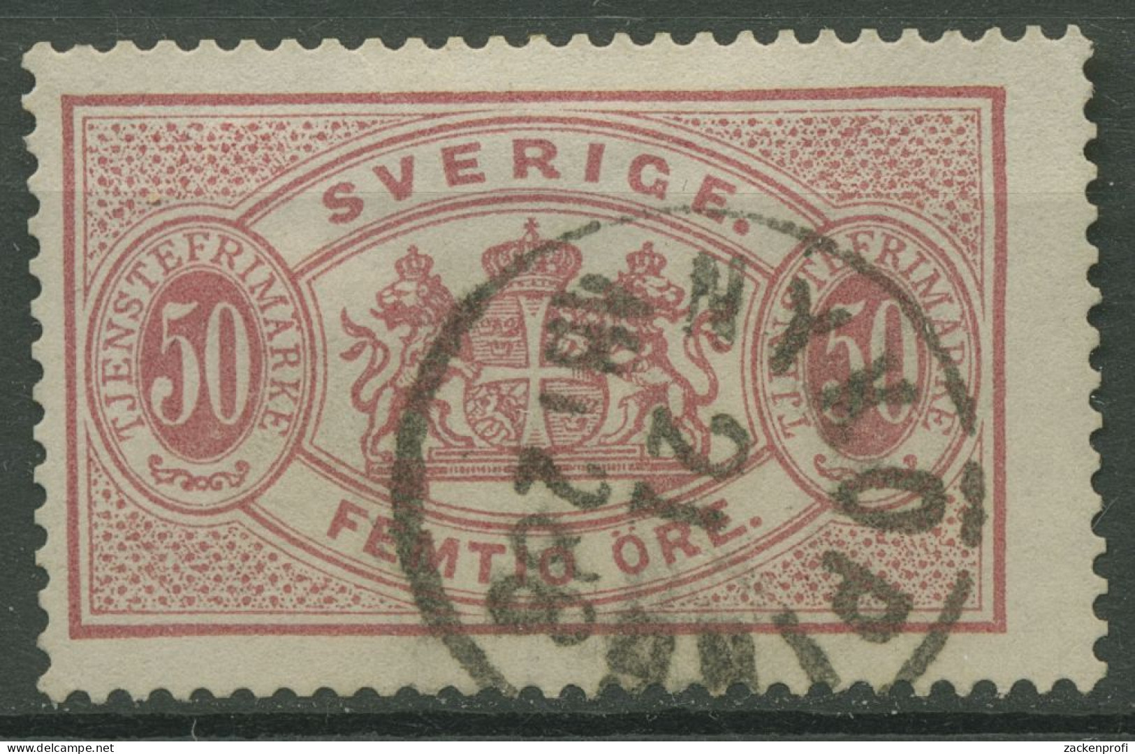 Schweden 1881 Dienstmarken Wappen D 10 B A Gestempelt - Servizio