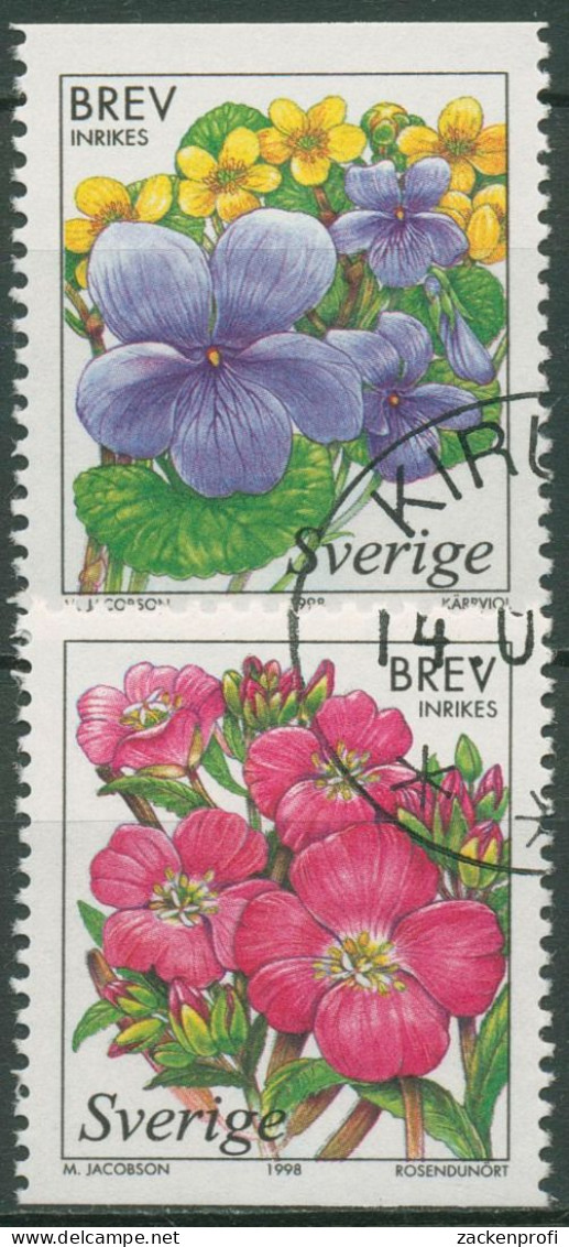 Schweden 1998 Pflanzen Moorblumen 2060/61 Gestempelt - Gebruikt