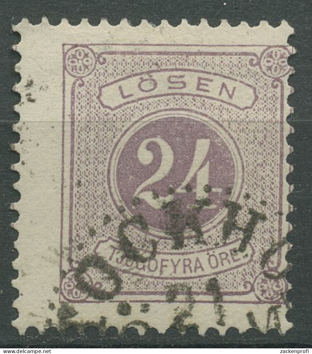 Schweden 1877 Portomarken Ziffernzeichnung Inschrift LÖSEN P 7 B A Gestempelt - Postage Due