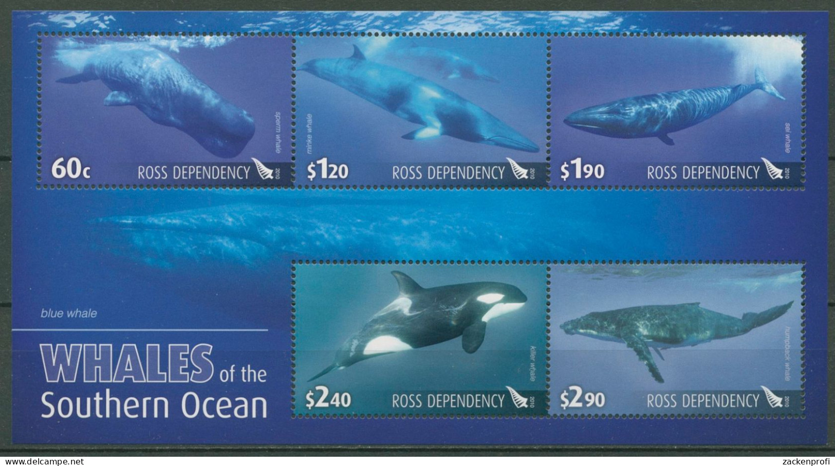 Ross-Gebiet 2010 Wale Des Südpolarmeeres Schwertwal Block 4 Postfrisch (C40428) - Unused Stamps