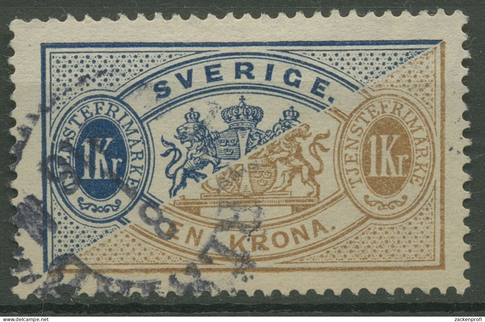 Schweden 1881 Dienstmarken Wappen D 11 B A Gestempelt - Servizio