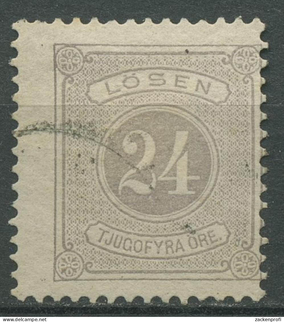 Schweden 1877 Portomarken Ziffernzeichnung Inschrift LÖSEN P 7 B B Gestempelt - Impuestos