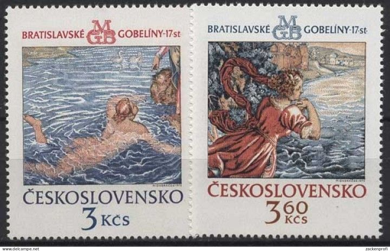 Tschechoslowakei 1975 Wandteppiche Aus Bratislava 2265/66 Postfrisch - Unused Stamps