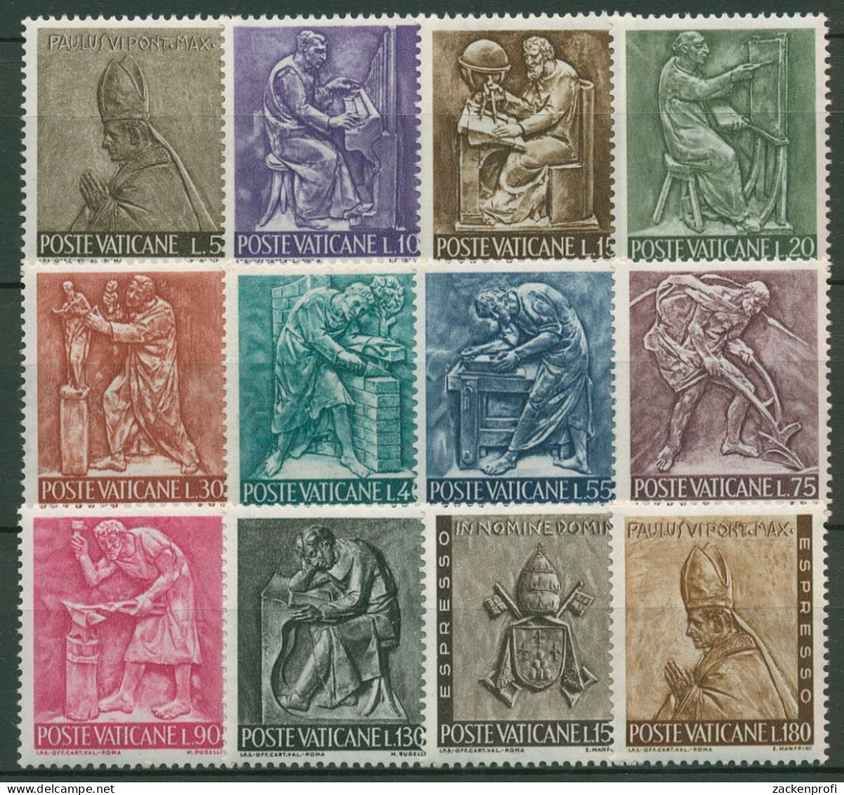 Vatikan 1966 Die Arbeit Des Menschen 490/01 Postfrisch - Unused Stamps