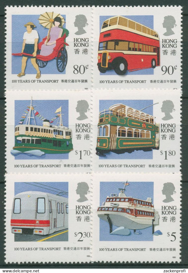 Hongkong 1991 Öffentliches Transportwesen Bahn Boot Bus 615/20 Postfrisch - Nuevos