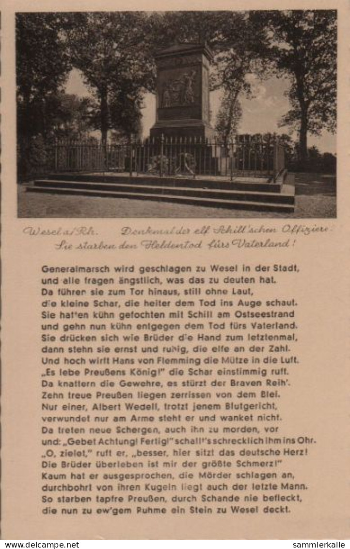 57762 - Wesel - Denkmal Der Els Schilschen Offiziere - Ca. 1950 - Wesel