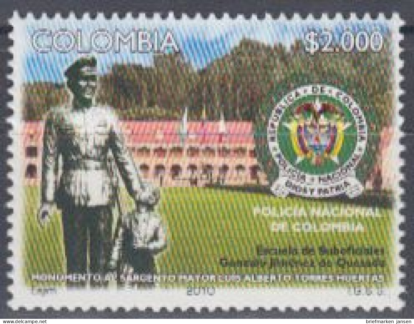 Kolumbien Mi.Nr. 2662 Nat.Polizei, Denkmal Luis Alberto Torres Huertas (2000) - Colombia