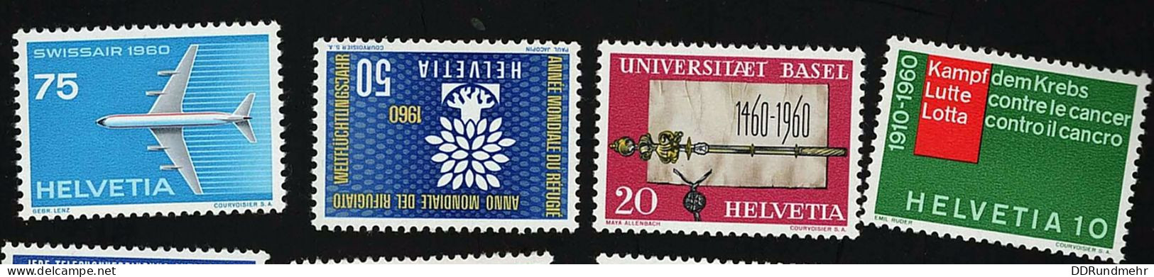 1960 Events  Michel CH 692 - 695 Stamp Number CH 378 - 381 Yvert Et Tellier CH 639 - 642 Xx MNH - Unused Stamps