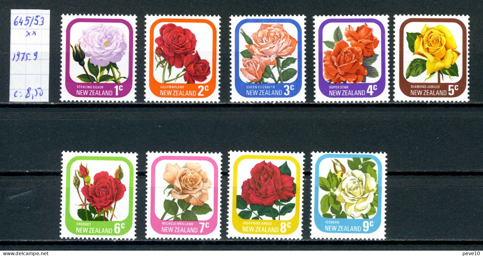 Nouvelle- Zélande  N° 645/53 Xx   Roses - Unused Stamps