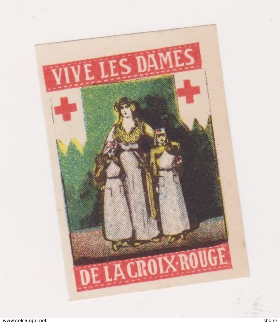 Vignette Militaire Delandre - Croix Rouge - Patriotique - Vive Les Dames - Croce Rossa