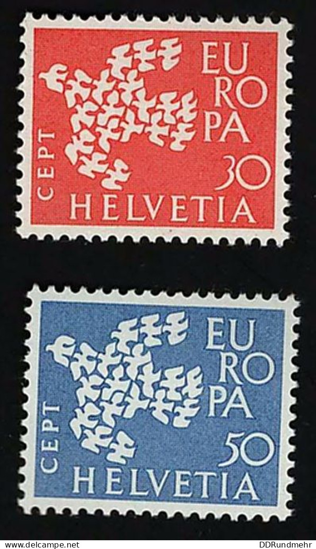 1961 Europa Michel CH 736 - 737 Stamp Number CH 410 - 411 Yvert Et Tellier CH 682 - 683 Xx MNH - Neufs