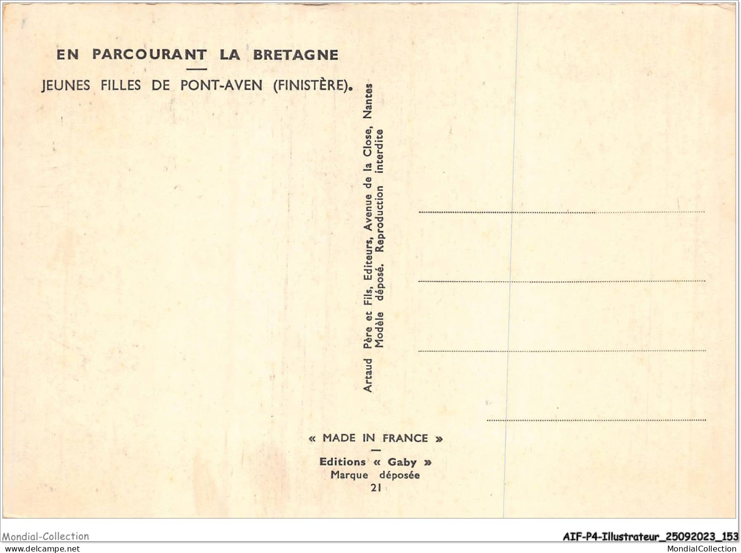 AIFP4-ILLUSTRATEUR-0433 - HOMUALK - Jeunes Filles De Pont-aven  - Homualk