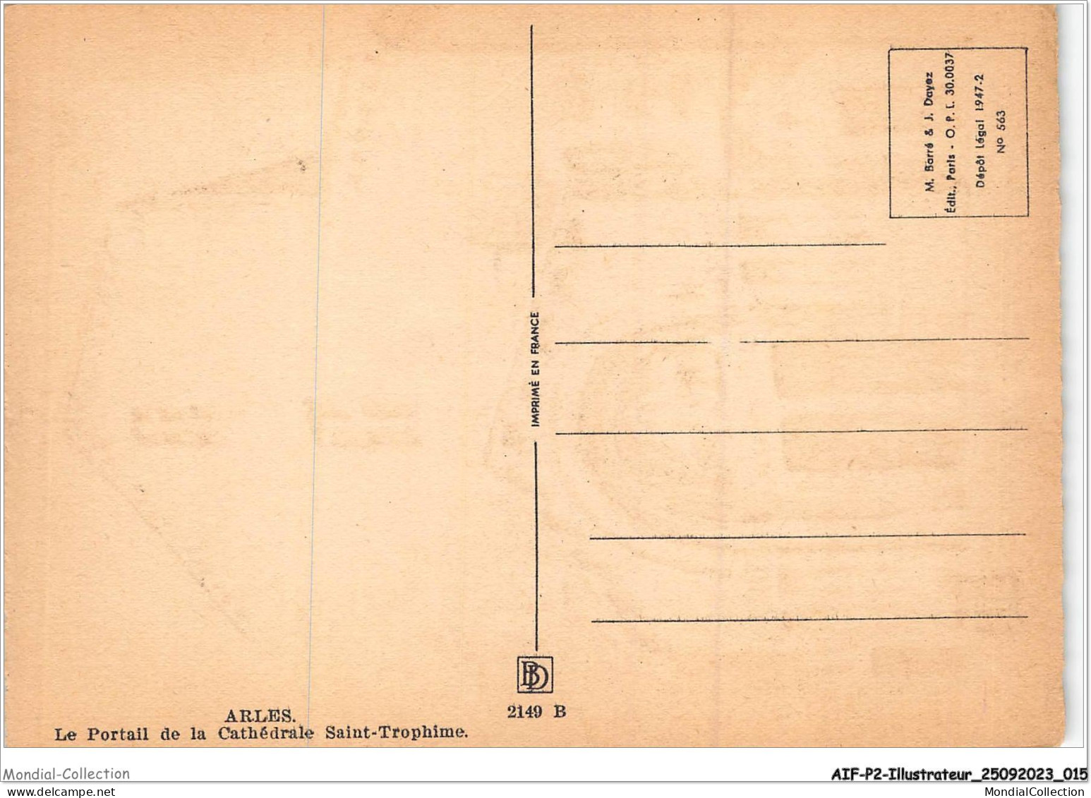 AIFP2-ILLUSTRATEUR-0137 - BARDAY - ARLES - Le Portail De La Cathédrale Saint-trophime  - Barday