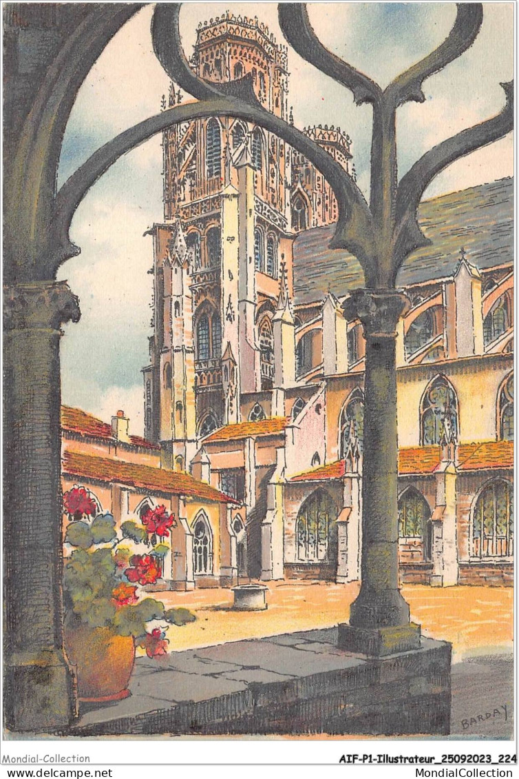 AIFP1-ILLUSTRATEUR-0112 - BARDAY - TOUL - Les Tours De La Cathédrale Vues Du Cloître  - Barday