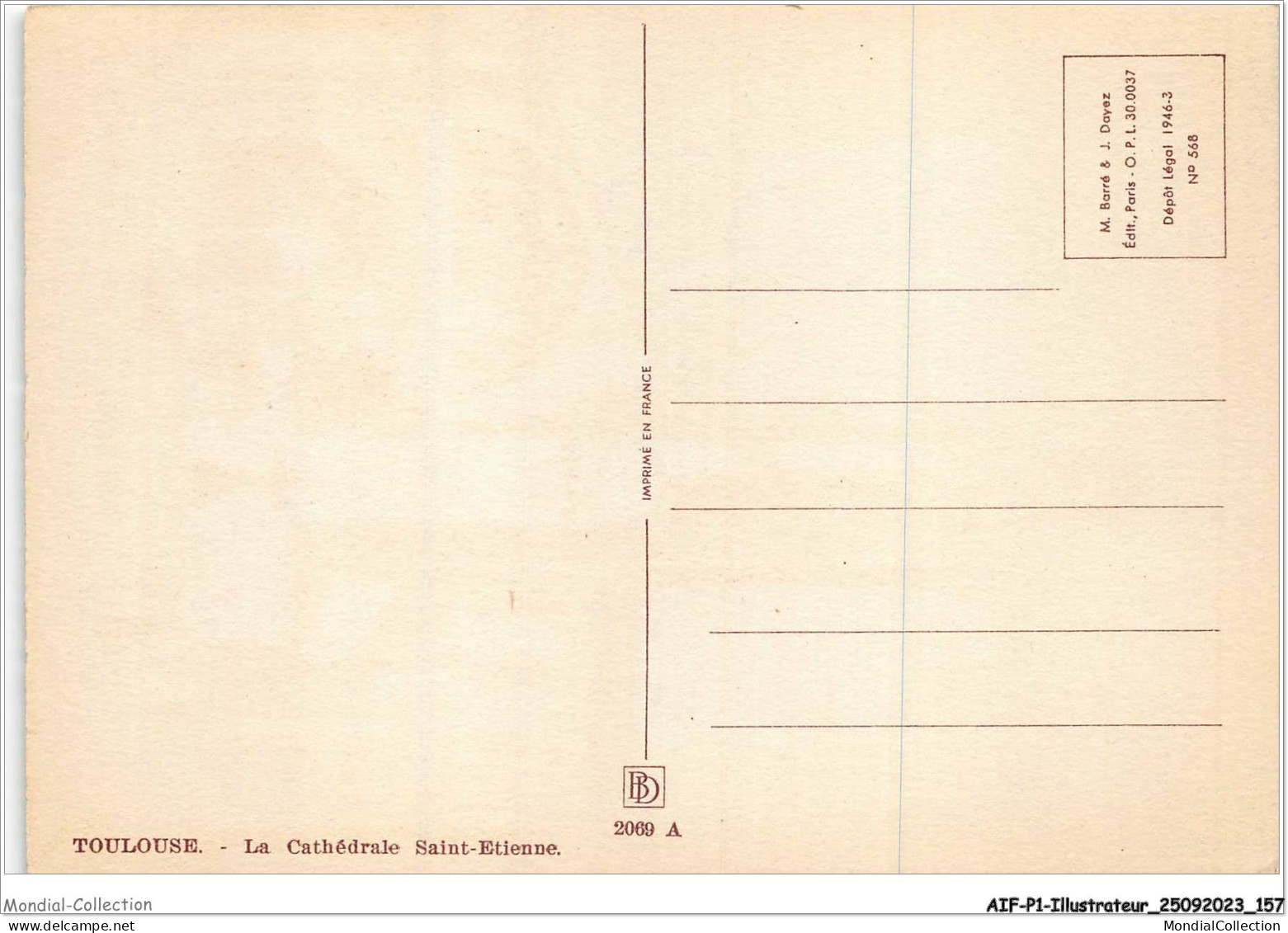 AIFP1-ILLUSTRATEUR-0078 - BARDAY - TOULOUSE - La Cathédrale Saint-etienne  - Barday