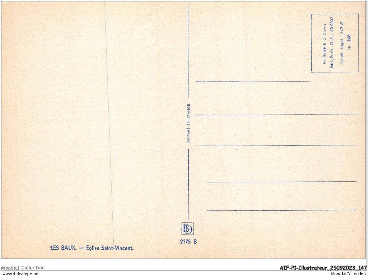 AIFP1-ILLUSTRATEUR-0073 - BARDAY - LES BAUX - église Saint-vincent  - Barday