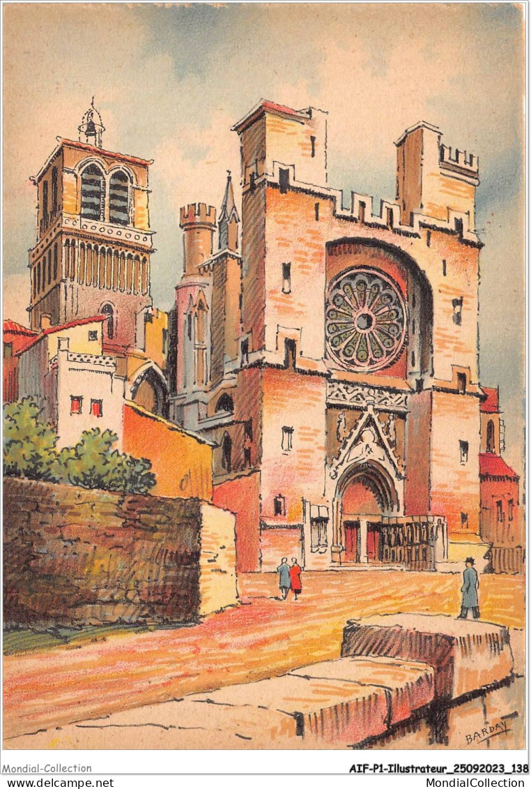 AIFP1-ILLUSTRATEUR-0069 - BARDAY - BEZIERS - La Cathédrale Saint-nozaire  - Barday