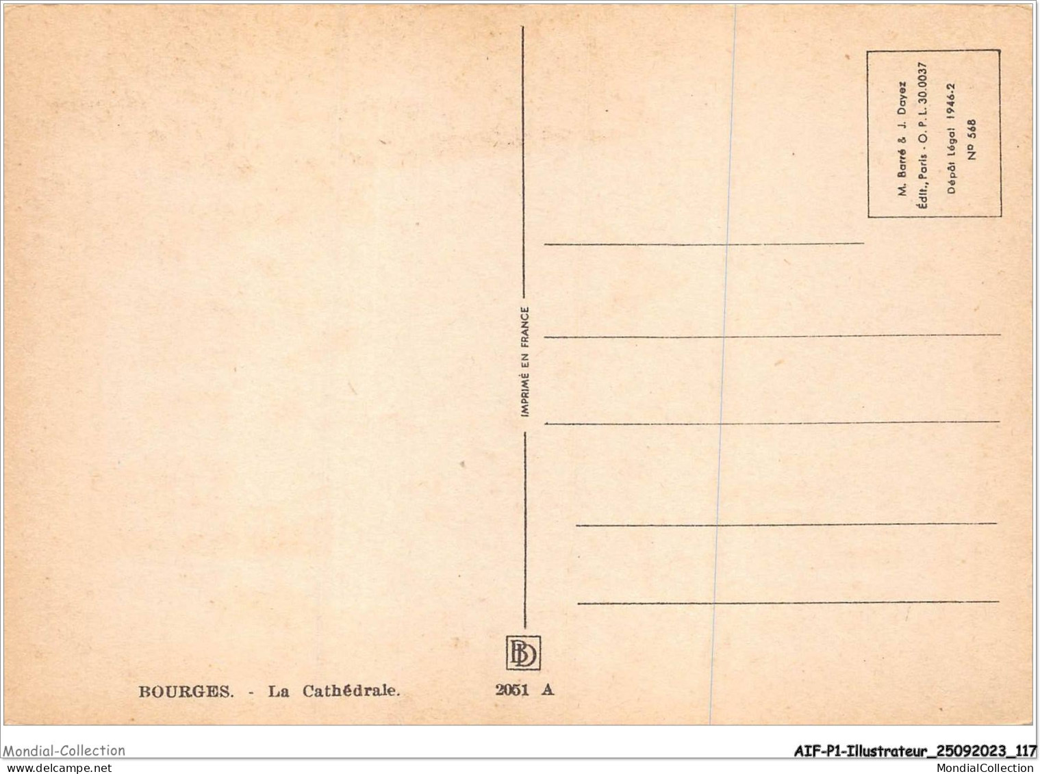 AIFP1-ILLUSTRATEUR-0059 - BARDAY - BOURGES - La Cathédrale  - Barday