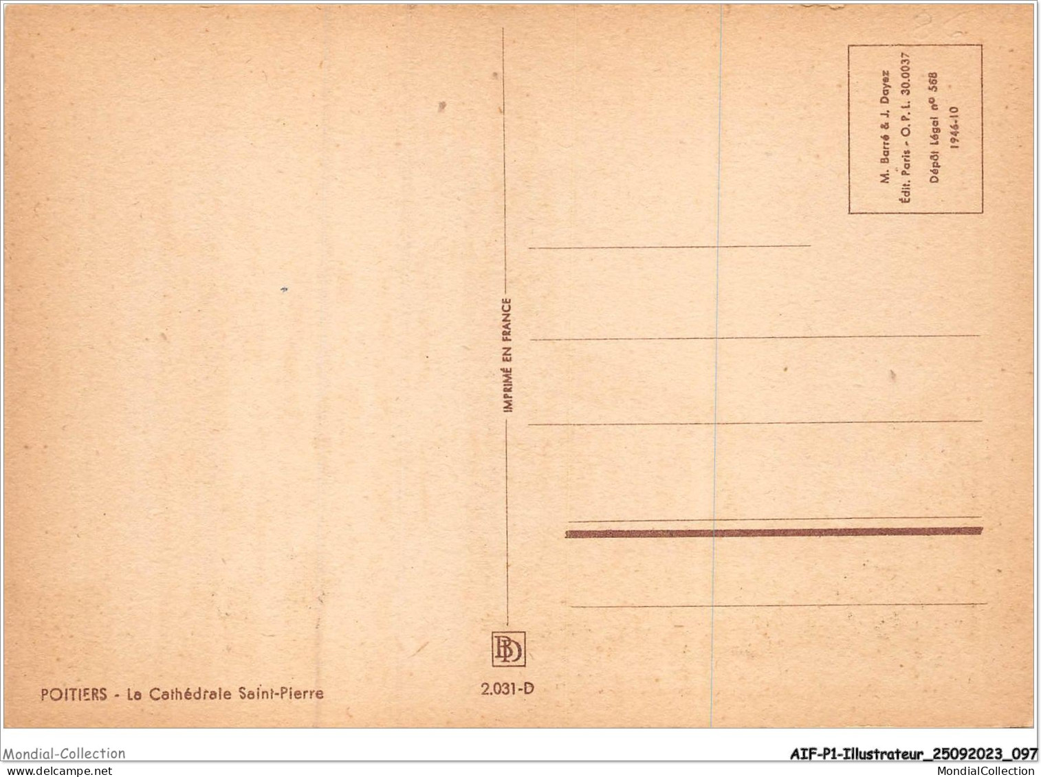 AIFP1-ILLUSTRATEUR-0049 - BARDAY - POITIERS - La Cathédrale Saint-pierre  - Barday