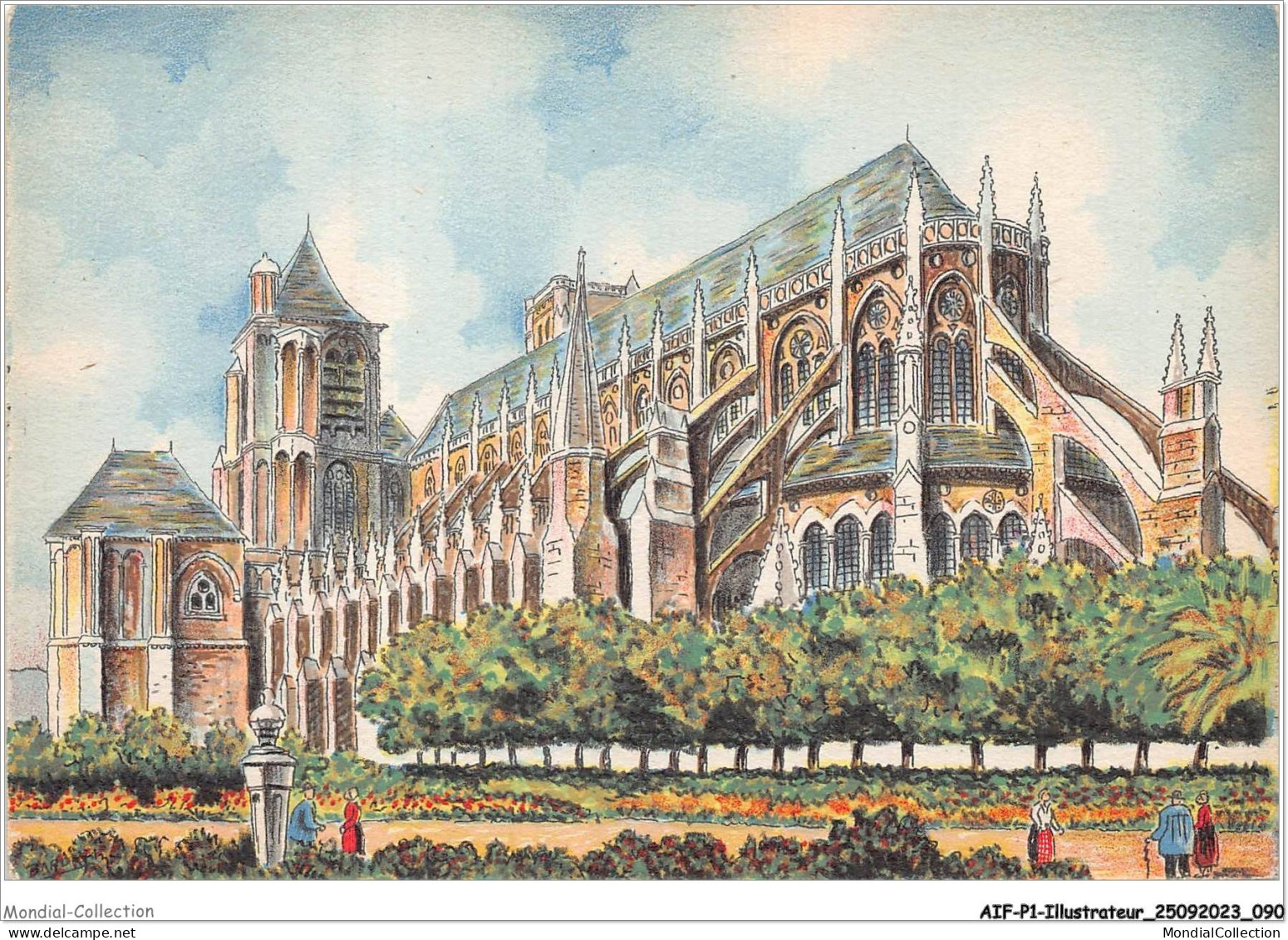 AIFP1-ILLUSTRATEUR-0046 - BARDAY - BOURGES - La Cathédrale - L'abside  - Barday