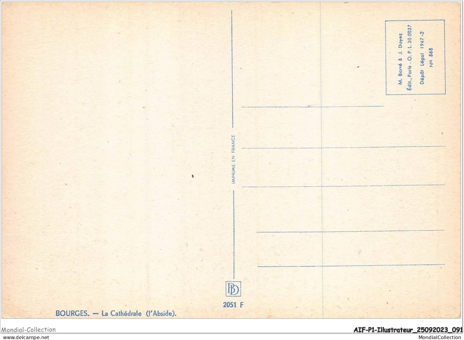AIFP1-ILLUSTRATEUR-0046 - BARDAY - BOURGES - La Cathédrale - L'abside  - Barday