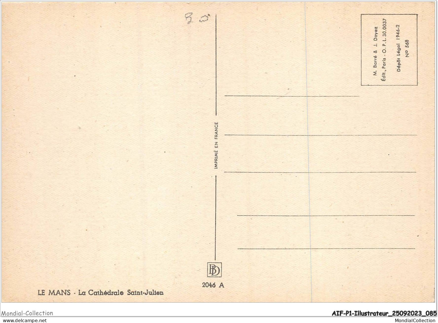 AIFP1-ILLUSTRATEUR-0043 - BARDAY - LE MANS - La Cathédrale Saint-julien  - Barday