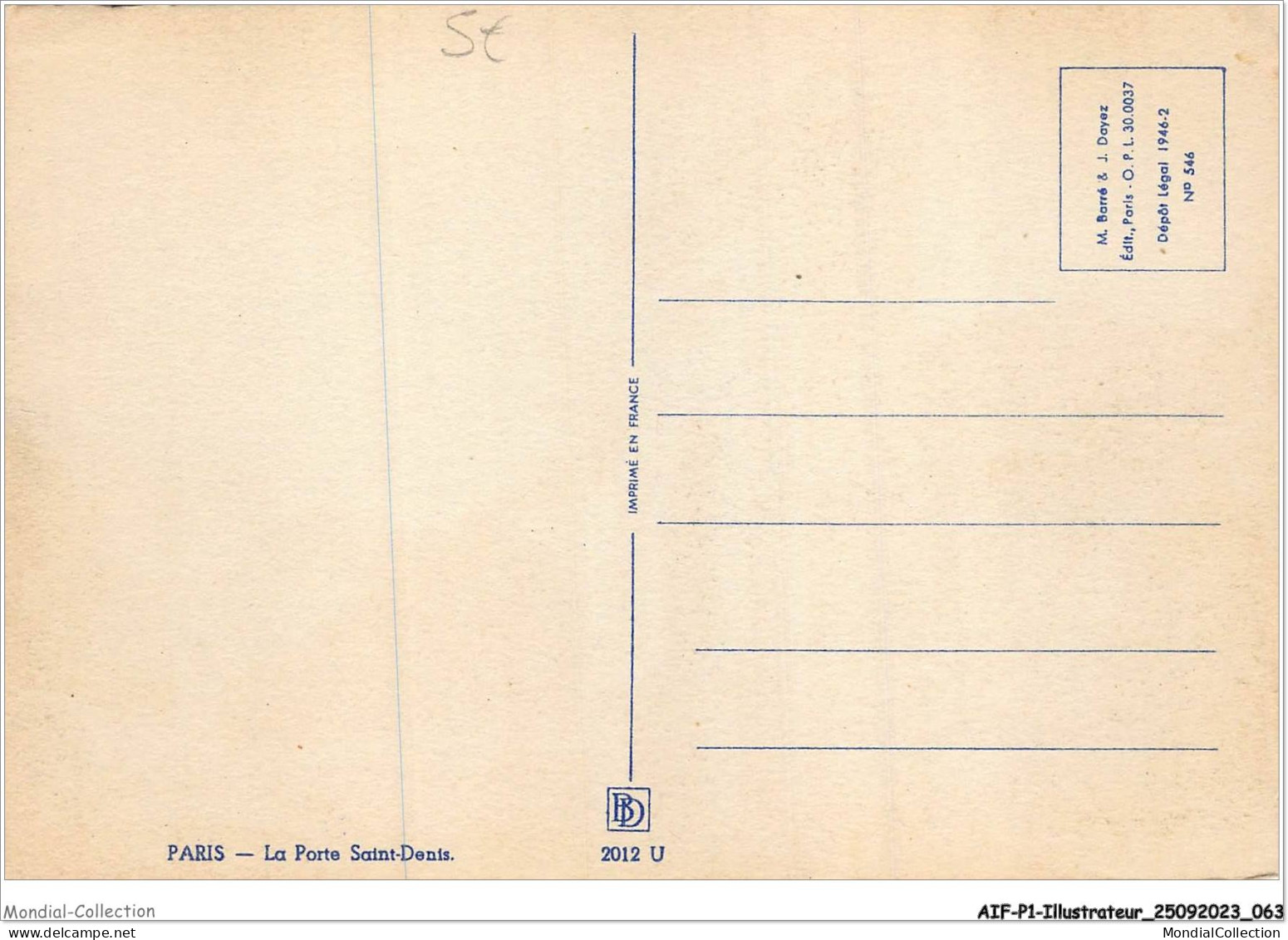 AIFP1-ILLUSTRATEUR-0032 - BARDAY - PARIS - La Porte Saint-denis  - Barday