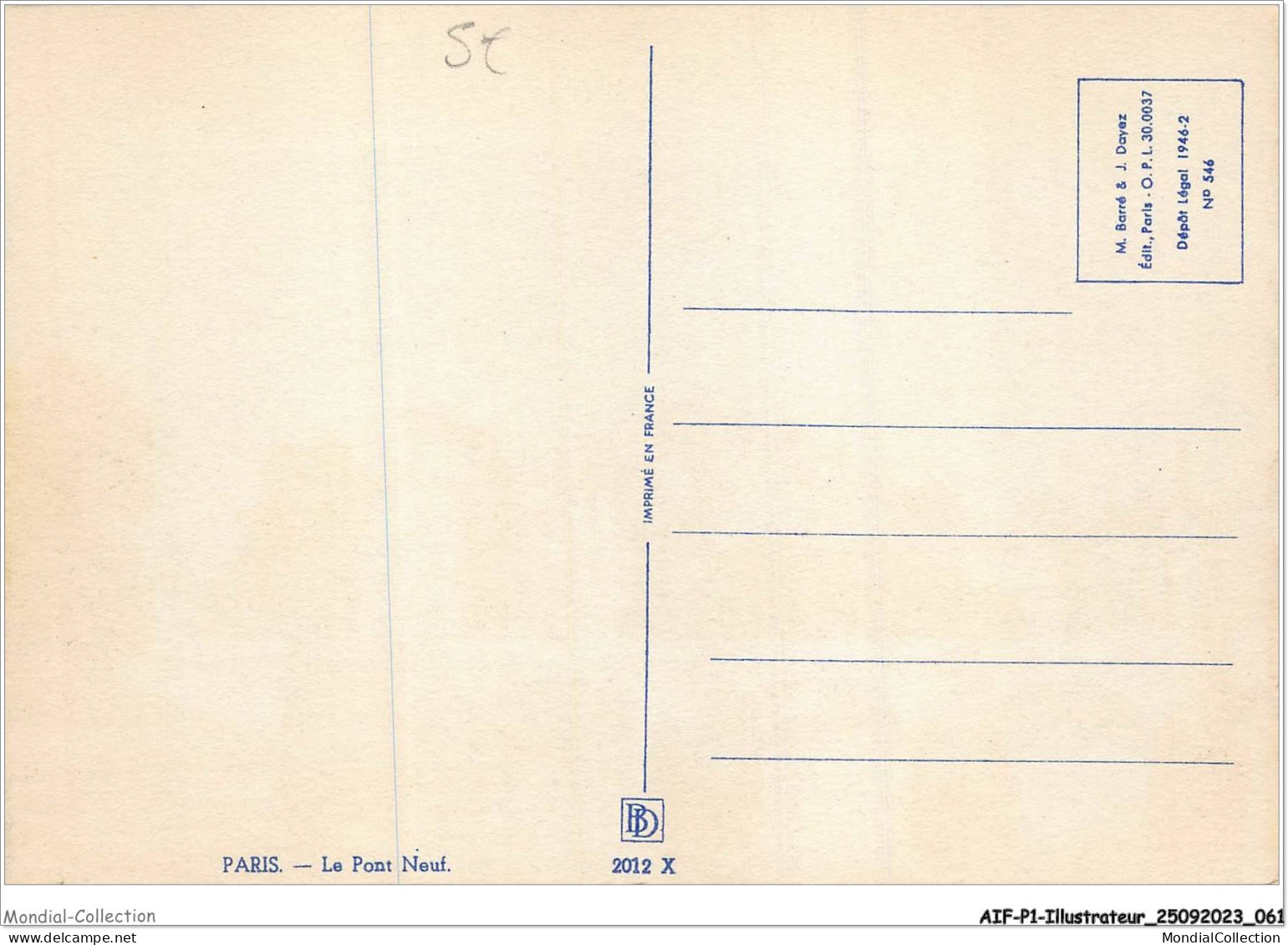 AIFP1-ILLUSTRATEUR-0031 - BARDAY - PARIS - Le Pont Neuf  - Barday